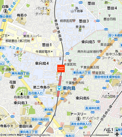 まいばすけっと東向島駅北店付近の地図